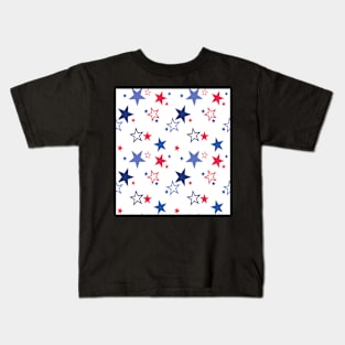 Seamless Pattern with Patriotic Stars. National Colors of the United States. Kids T-Shirt